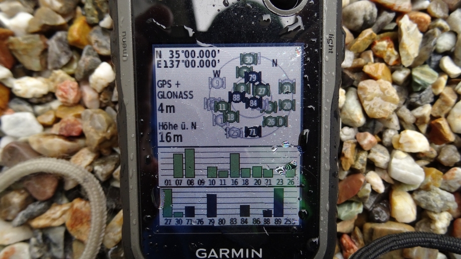 GPS reading at CP 35N 137E