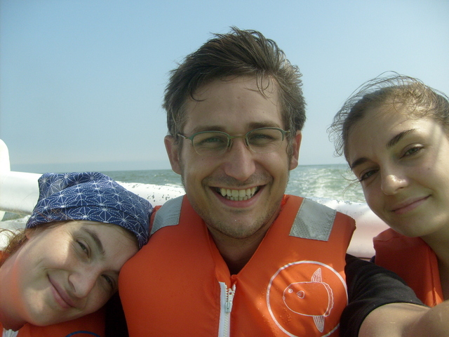 Anna, Philipp and Katharina seasick but happy