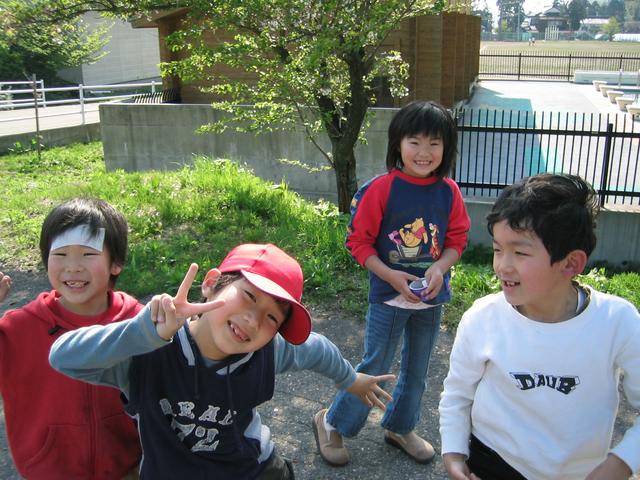 Kids at the school I passed.