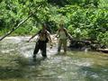 #2: Mitch and Krista walking in the stream.