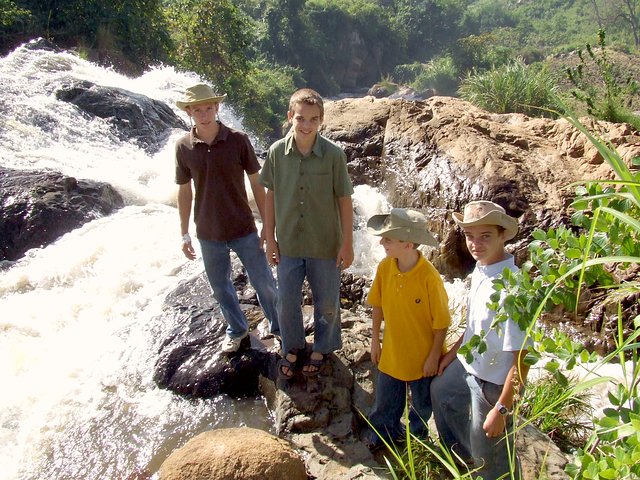 Rushing mountain stream