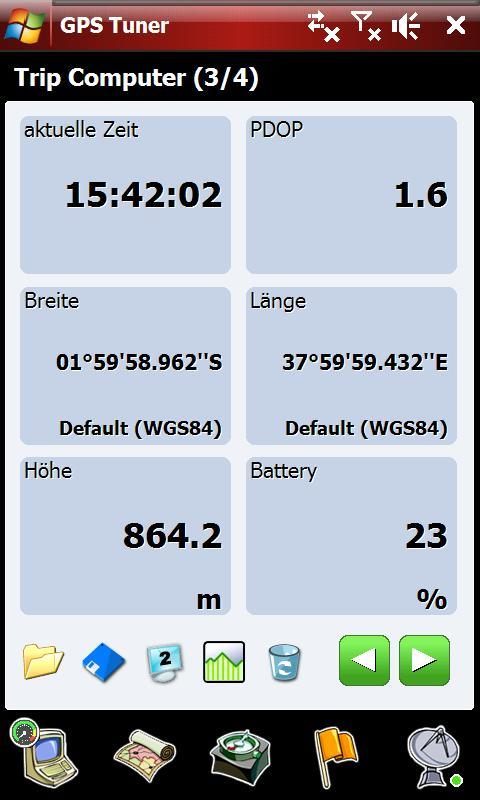 GPS screenshot at 37 m from Confluence (plus inaccuracy)