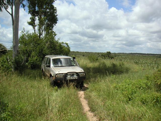 Abandoning our truck to continue on foot