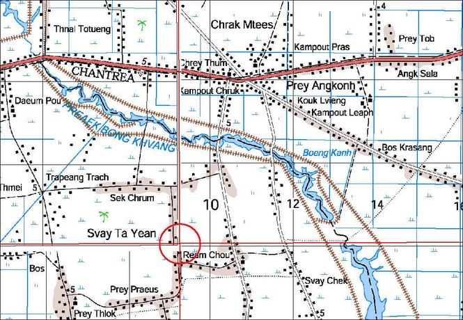 Map of target area