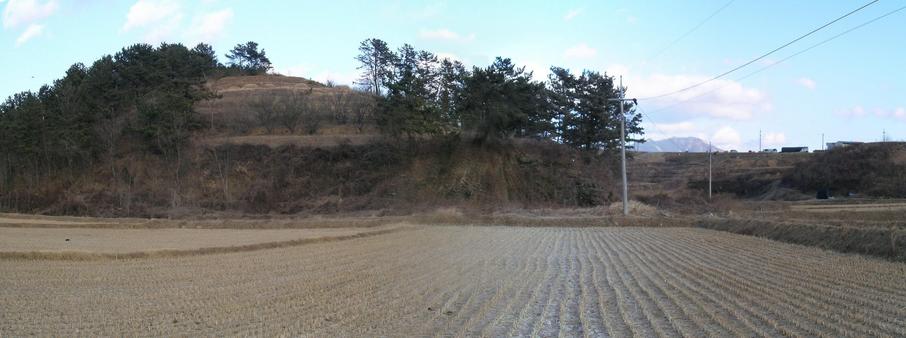 Eastern view towards the village