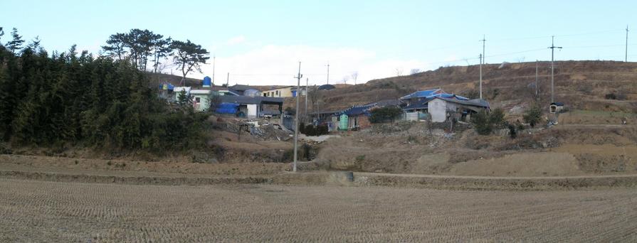 Village viewed from the way back to the car