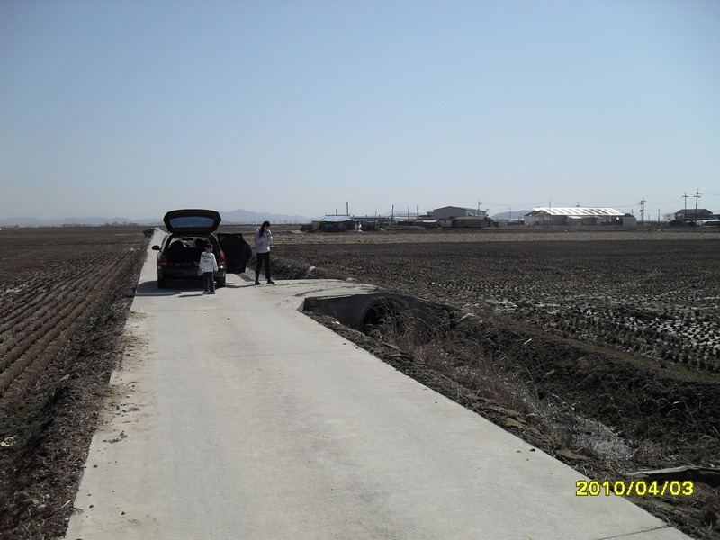 Road along CP, zero spot is few meters down the concrete pavement