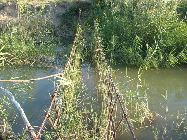 The decrepit bridge I was forced to use