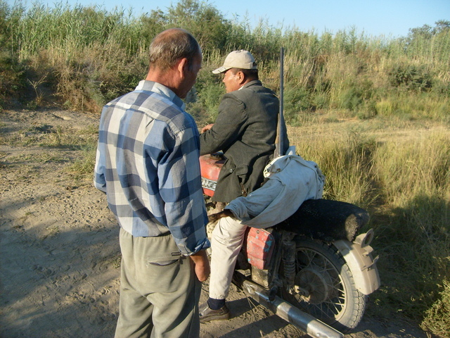 Polat, the boar carcass and his ancient motorcycle