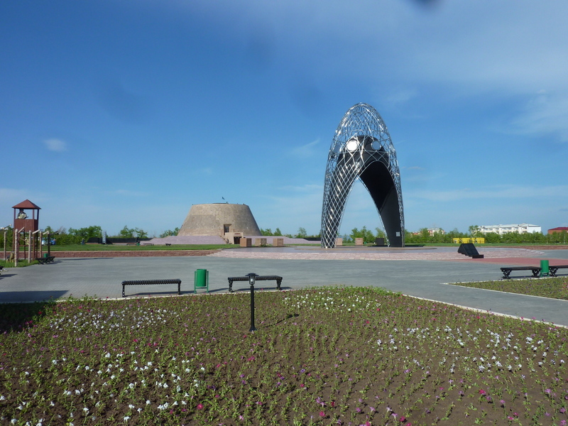 Memorial over those who died in one of Stalin's gulags.