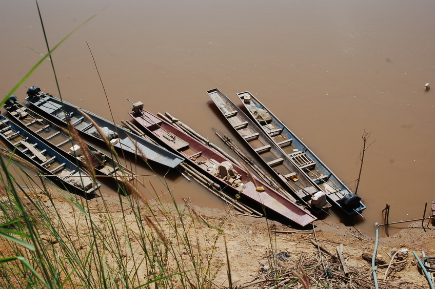 Fishing boats on the Mekong
