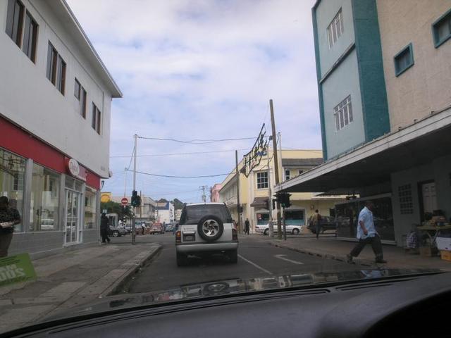 Driving through Castries