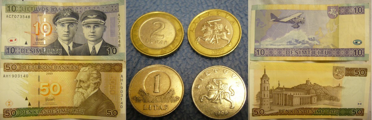 Litas - Lithuanian money -  Litewskie  pieniądze