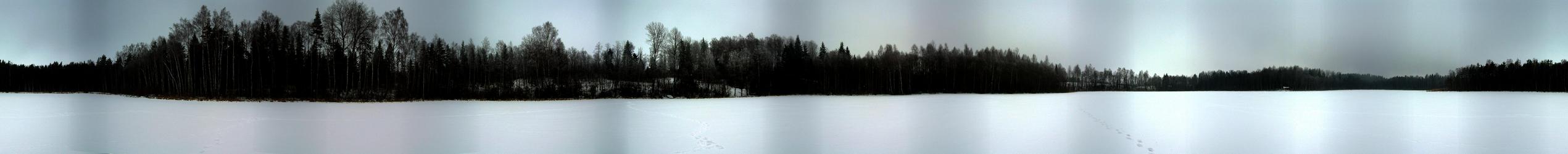 360° view from confluence point in the middle of lake