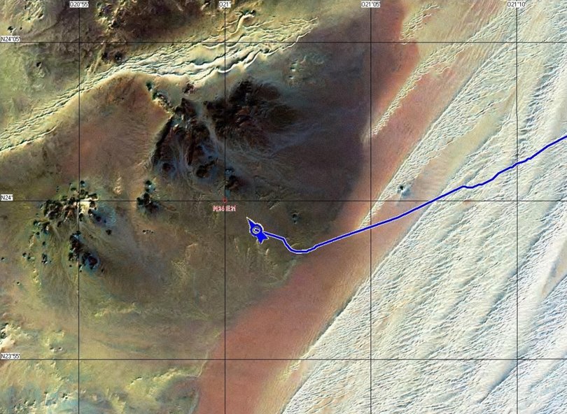Satellite map used for navigation
