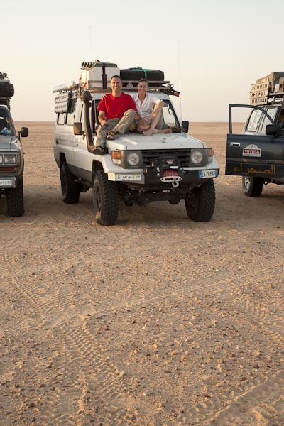 Andrea Faggian and Federica Gasparato on their Toyota 78