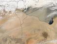 #8: The sandstorm we were in seen from space