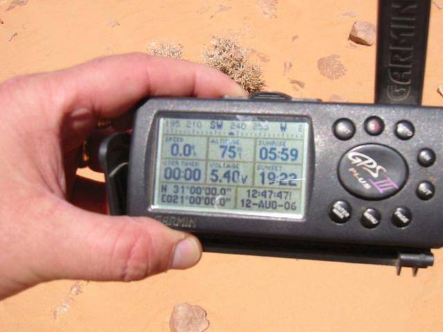 Garmin 3 Plus on the mark