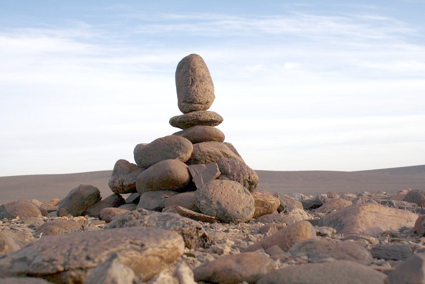 "Stoamandl" (Bavarian for stone pillar) left at the location