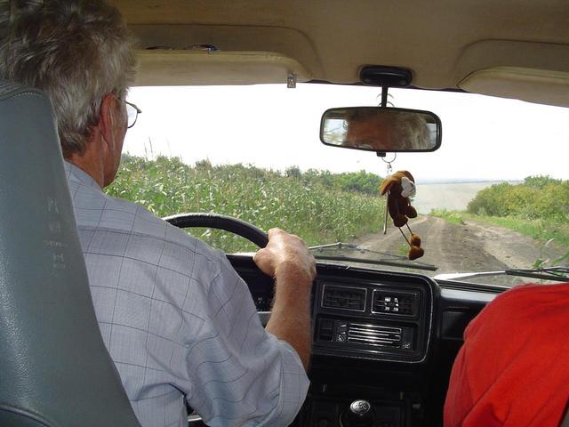 racing between the cornfields (on the way back)