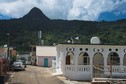 #9: Kani Kéli's mosque with Mount Choungui in background