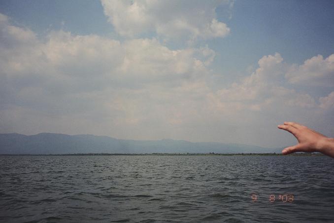 taken from the pedal boat in direction of the confluence