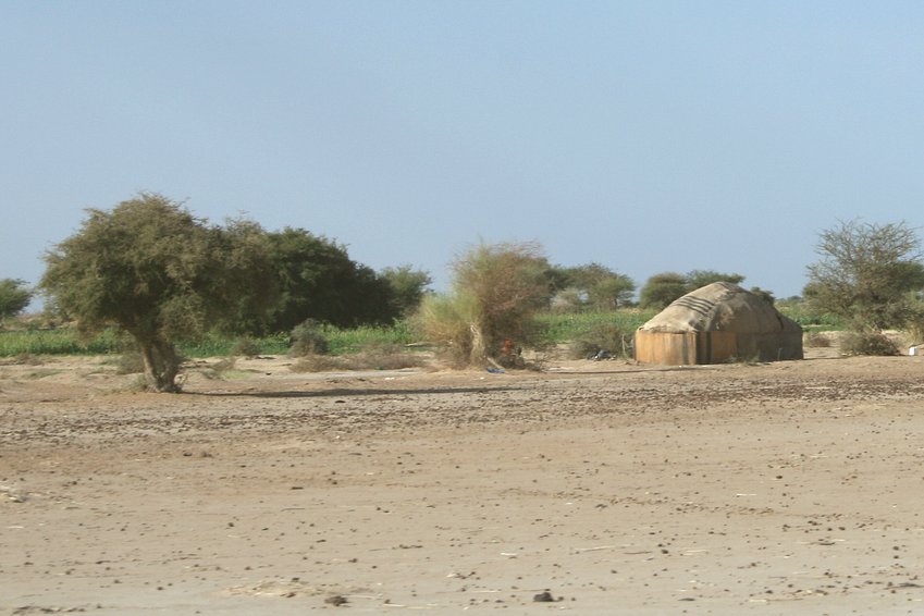 Nomad camps along the river banks