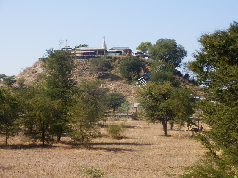The nearby temple hill