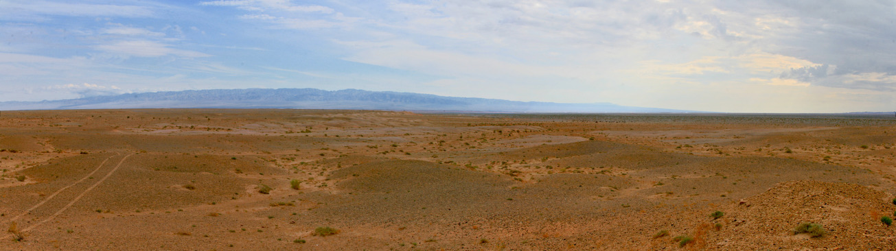 Panoramic view to South Nemegt Uul and West Legiyn Hooloy Depression
