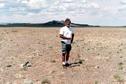 #5: Me standing at my spot. The original cairn can be seen to my right.