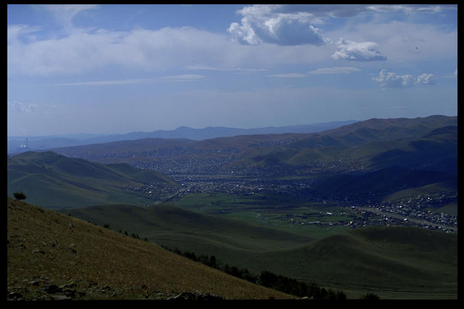 View on Ulaan Baatar on the way to the confluence point