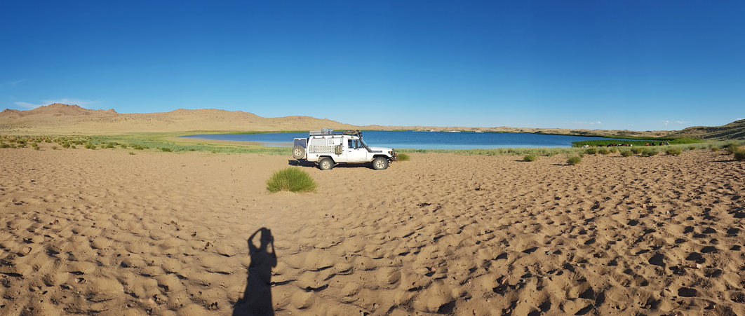 Wild horses at Bayan Nuur Lake and Bor Khyariin Els