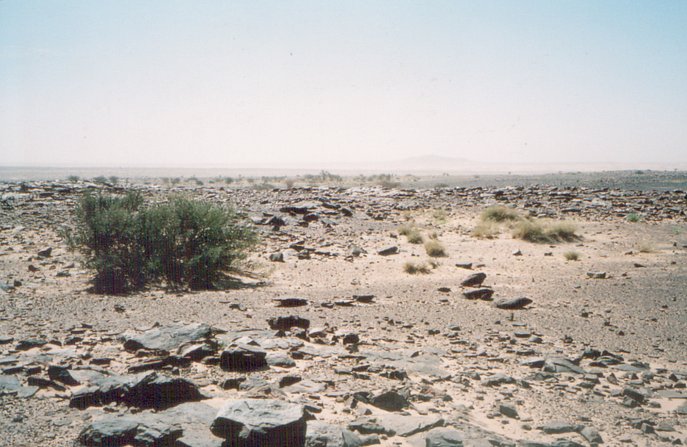 A mixture of rock and gravel