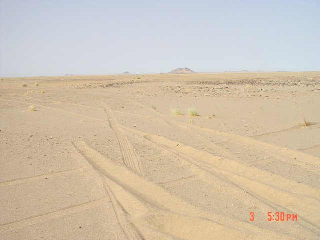 View of Confluence and vehicle tracks for fine tuning location