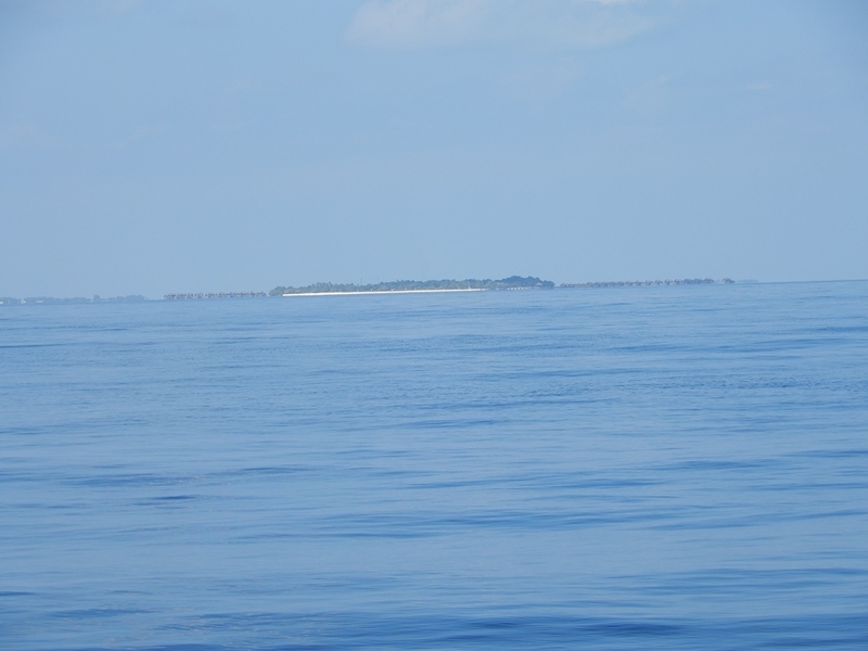 View West to Manafaru Island in 4.6 km distance