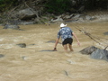 #3: The guinea pig.  Is it shallow enough to cross?