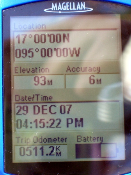 GPS reading