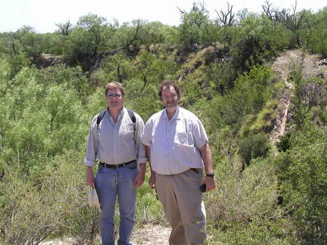 David Nelson (left) and Patrick Nobles (right) - Panoramic view of the area around the convergence point