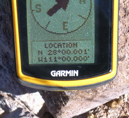 GPS reading on cairn
