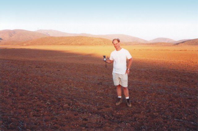 James standing on the confluence