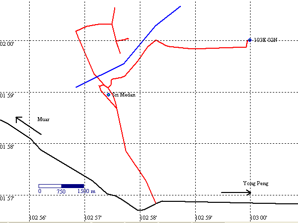 The GPS map of the region