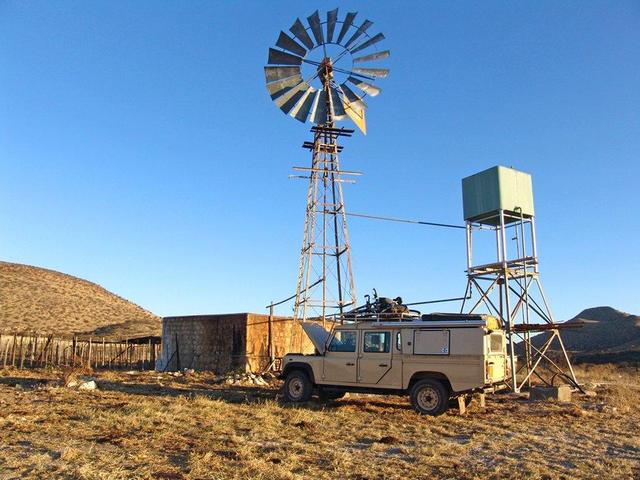 Repairs beneath the windmill