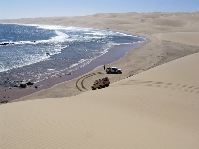 Descent to beach