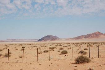 #1: This picture was taken looking to the West. The Confluence is just to the South of the dark coloured mountain at the centre of the pic.