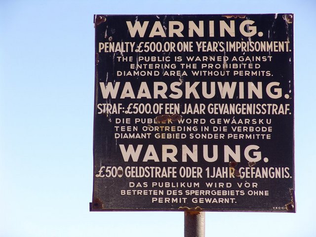 Original Sperrgebiet sign