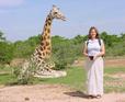 #5: Rachel and a friendly old giraffe the morning of the hunt