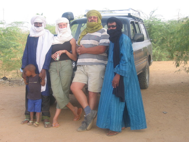 Guda, Babs, Helmut, and Sidi at the Confluence