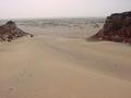 #3: Looking west from the top of the sand glacier, Dirkou in the distance