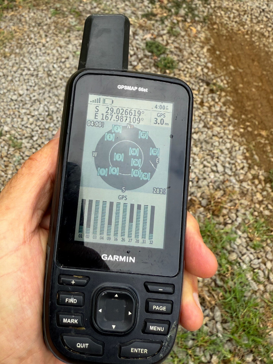 My GPS receiver at my closest approach, 3.22km from the point