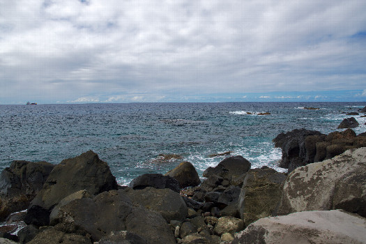 #1: Looking towards the confluence point, which lies in the Pacific Ocean, about 3.5km away
